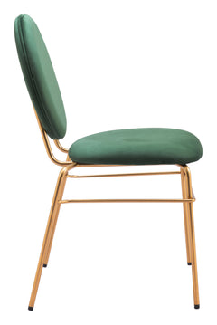 Odessa Green & Gold Dining Chair (Set of 2) - Ornate Home