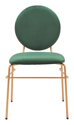 Odessa Green & Gold Dining Chair (Set of 2) - Ornate Home