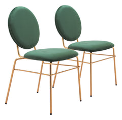 Odessa Green & Gold Dining Chair (Set of 2) - Ornate Home