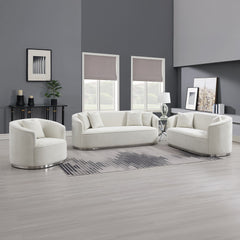 Odette Beige Loveseat W/2 Pillows - Ornate Home