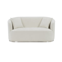 Odette Beige Loveseat W/2 Pillows - Ornate Home