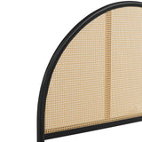 Odette Black Queen Arched Rattan Cane Platform Bed - Ornate Home