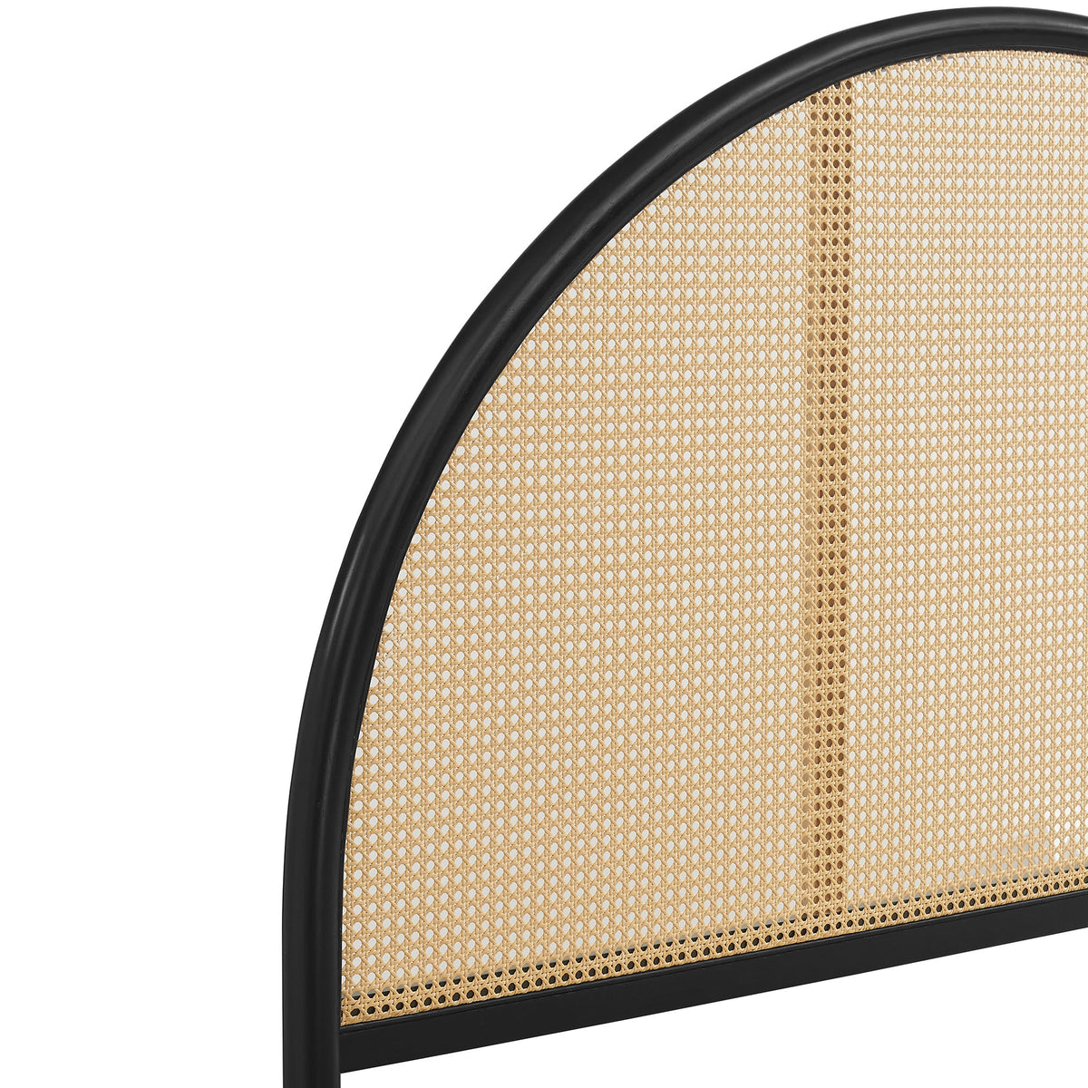 Odette Black Queen Arched Rattan Cane Platform Bed - Ornate Home