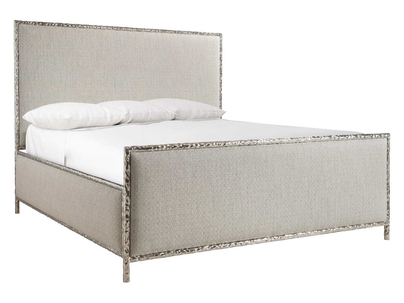 Odette Grey Fabric Panel King Bed - Ornate Home