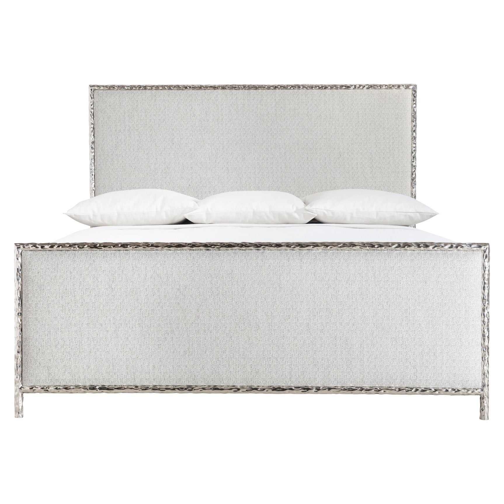 Odette Grey Fabric Panel King Bed - Ornate Home