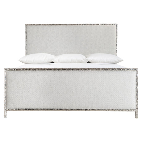 Odette Grey Fabric Panel King Bed - Ornate Home