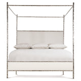 Odette Silver/Nickel King Canopy Bed - Ornate Home