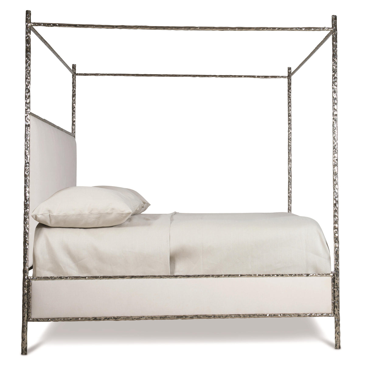 Odette Silver/Nickel King Canopy Bed - Ornate Home