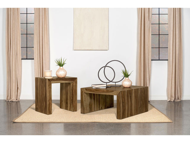 Odilia Auburn 2-piece Solid Wood Coffee and End Table Set - Ornate Home