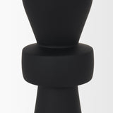 Odilia Matte Black Small Smooth Metal Geometric Pillar Candle Holder