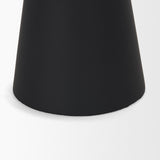 Odilia Matte Black Small Smooth Metal Geometric Pillar Candle Holder