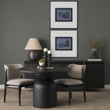Odilia Matte Black Small Smooth Metal Geometric Pillar Candle Holder