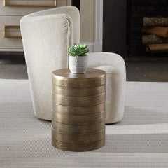 Odin Antique Brass Accent Table - Ornate Home
