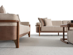 Odin Cream 4-pieces (4 Seater Sofa & 3 Seater Sofa & 2 Chair) Living Room Set - Ornate Home
