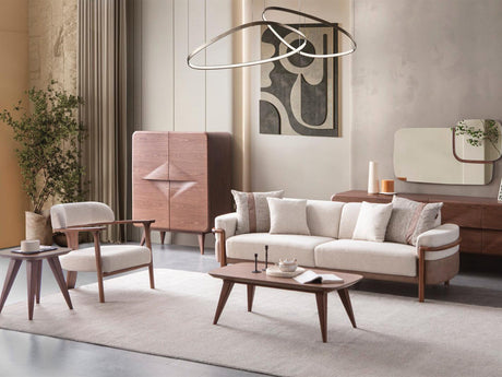 Odin Cream/Walnut Chair - Ornate Home