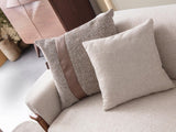 Odin Cream/Walnut Convertible 4 Seater Sofa - Ornate Home
