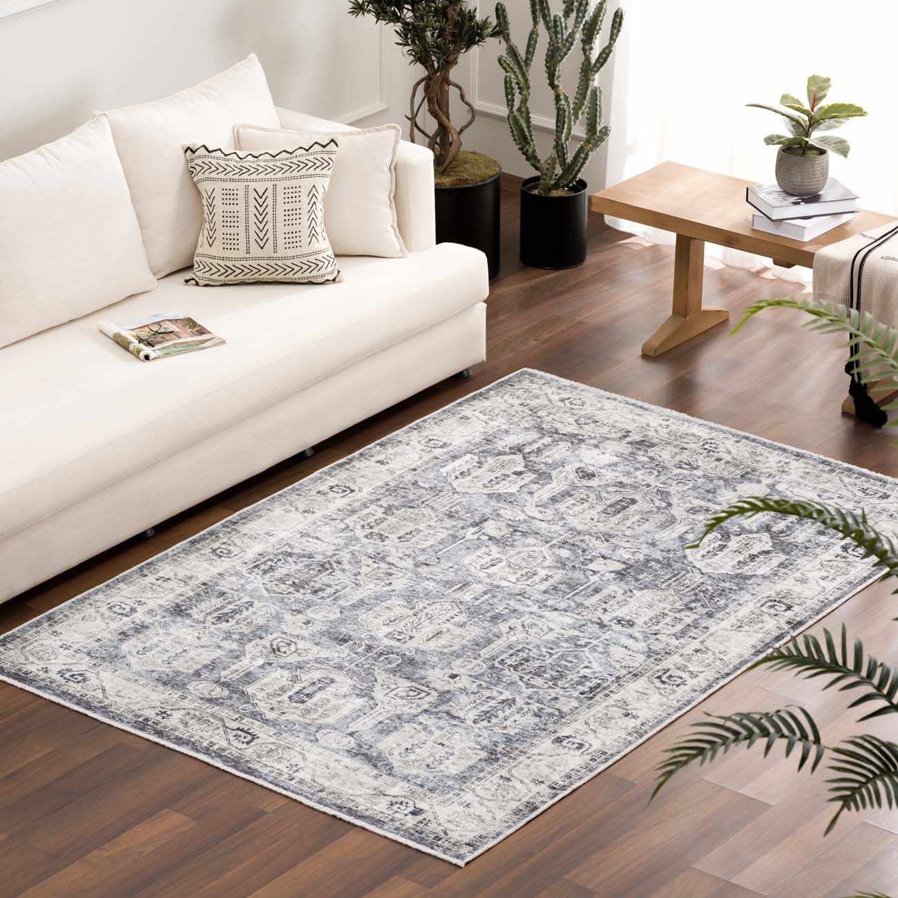 Off White Holi-4602 Washable Area Rug - Clearance - Ornate Home