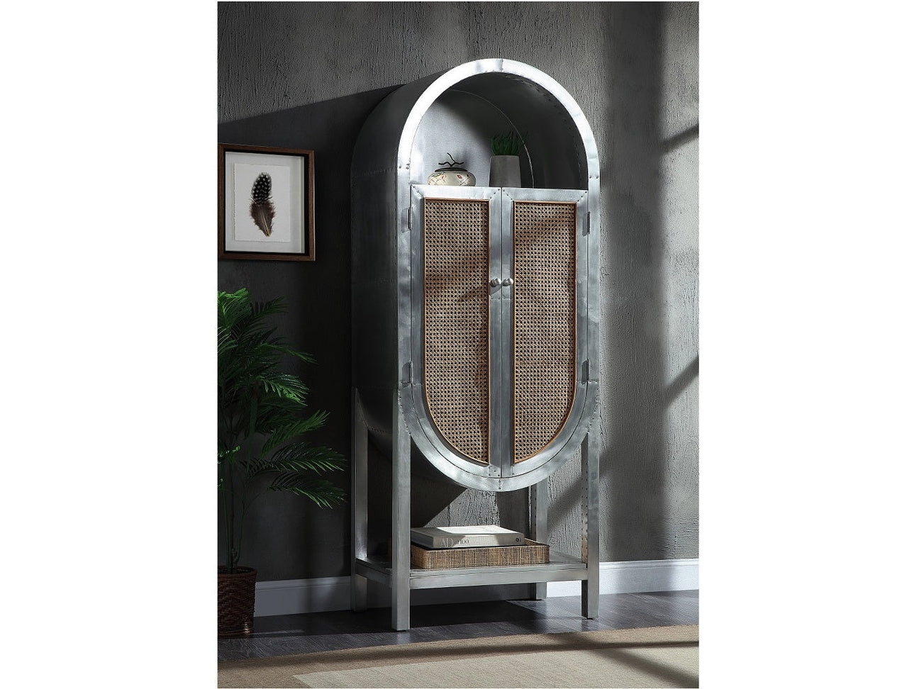 Ogden Aluminum Bookcase - Ornate Home