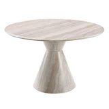 Ogin Dark Beige/Natural Round Dining Table - Ornate Home