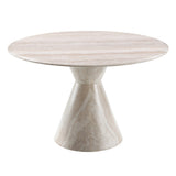 Ogin Dark Beige/Natural Round Dining Table - Ornate Home