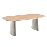 Ogin Gray Travertine Dining Table - Ornate Home