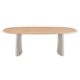 Ogin Gray Travertine Dining Table - Ornate Home