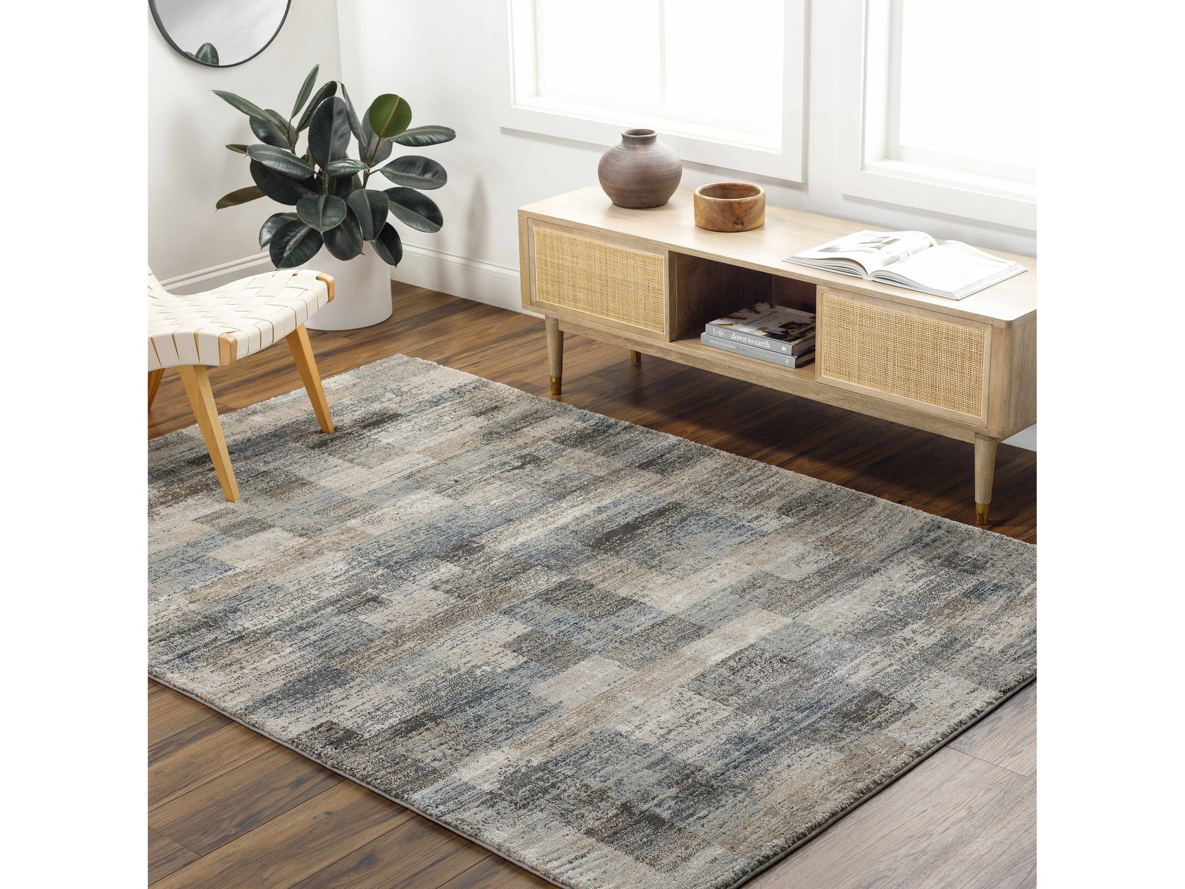 Ohtli Mosaic Luxe Thick Area Rug - Ornate Home