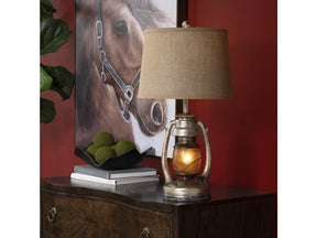 Oil Lantern Bronze/Brown Table Lamp - Ornate Home