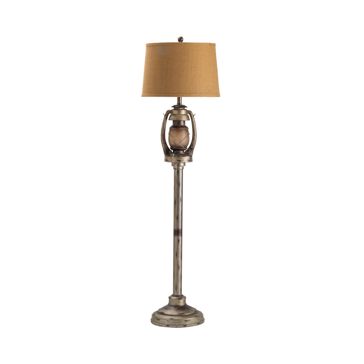 Oil Lantern Grey/Bronze Floor Lamp - Ornate Home