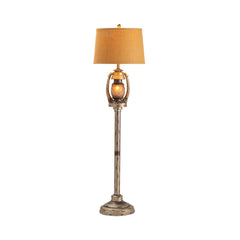 Oil Lantern Grey/Bronze Floor Lamp - Ornate Home