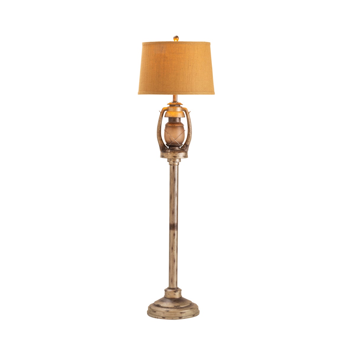 Oil Lantern Grey/Bronze Floor Lamp - Ornate Home
