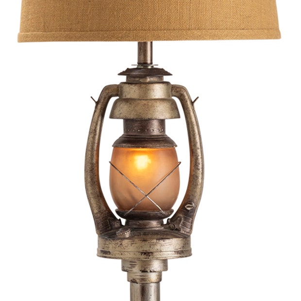 Oil Lantern Grey/Bronze Floor Lamp - Ornate Home