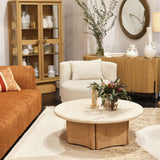 Oja Natural Wash/Cream Coffee Table - Ornate Home