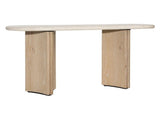 Oja Natural Wash/Cream Console Table - Ornate Home