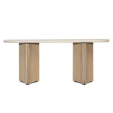 Oja Natural Wash/Cream Console Table - Ornate Home