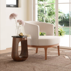 Okno Walnut Side Table - Ornate Home