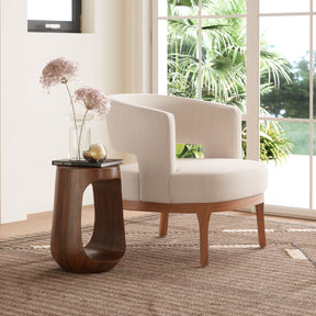 Okno Walnut Side Table - Ornate Home