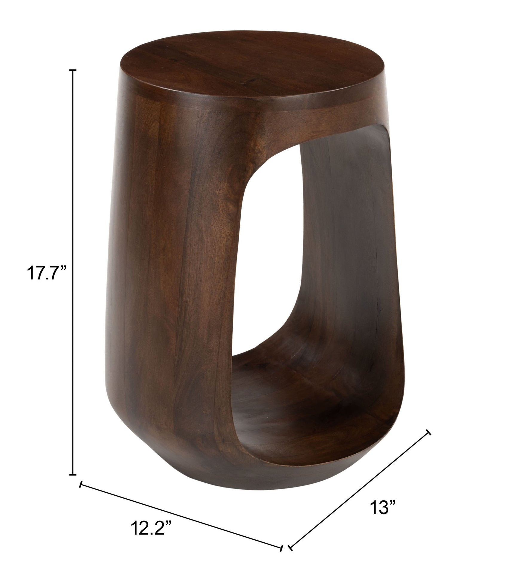 Okno Walnut Side Table - Ornate Home