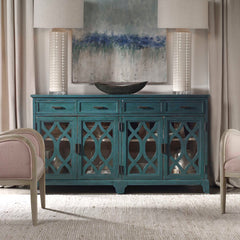 Oksana Green Wooden Credenza - Ornate Home