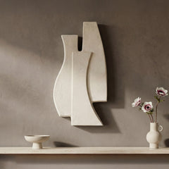 Ola Beige Wall Sculpture - Ornate Home