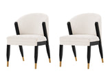 Ola Dining Chair in Cream (set of 2) - Ornate Home