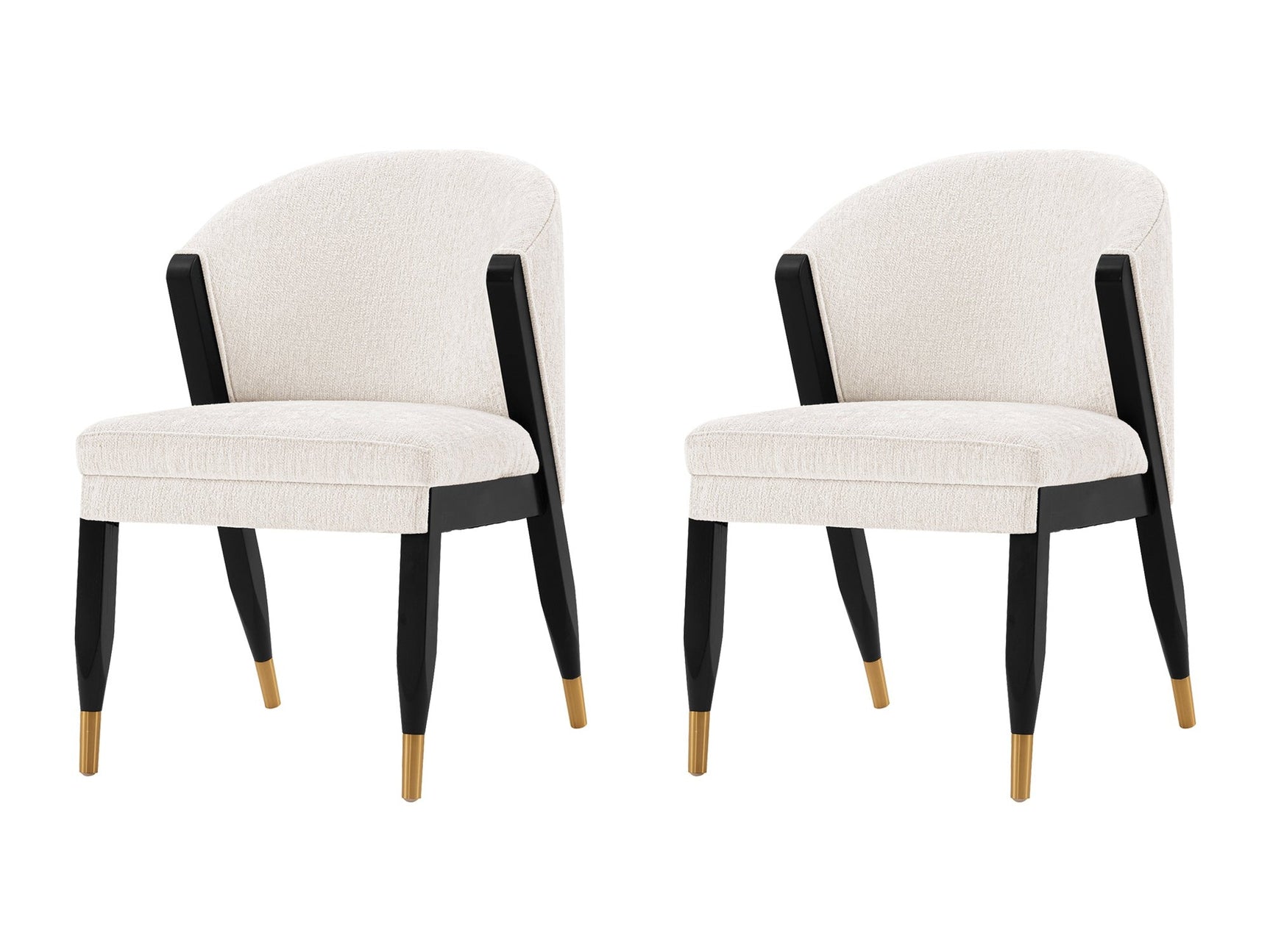 Ola Dining Chair in Cream (set of 2) - Ornate Home