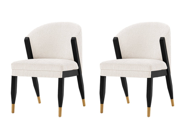 Ola Dining Chair in Cream (set of 2) - Ornate Home