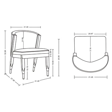 Ola Dining Chair in Cream (set of 2) - Ornate Home