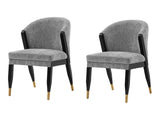 Ola Dining Chair in Grey (set of 2) - Ornate Home
