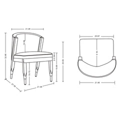 Ola Dining Chair in Stone - Ornate Home