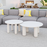 Ola White Coffee Table Set (2-Piece) - Ornate Home