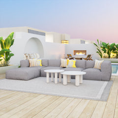 Ola White Coffee Table Set (2-Piece) - Ornate Home