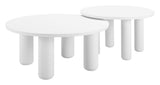 Ola White Coffee Table Set (2-Piece) - Ornate Home