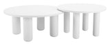 Ola White Coffee Table Set (2-Piece) - Ornate Home
